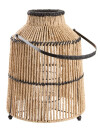 Farol MAALTHE Ø27xH35 cm natural/negro Farol MAALTHE Ø27xH35 cm natural/negro