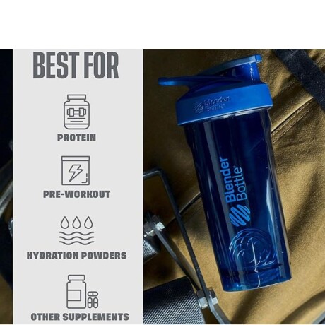 Shaker Strada 828ml BlenderBottle Azul Oscuro