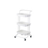 Carrito Organizador 3 Niveles Multiuso con Ruedas Blanco