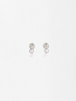 Pendientes Con Perlas - Plata De Ley 925 plateado