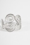 Pulsera cuff espiral plateado