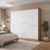 ROPERO 6 PUERTAS CON ARMADO INCLUIDO ZONA METROPOLITANA Blanco Nogal Ropero 6 Puertas Con Armado Incluido Zona Metropolitana Blanco Nogal