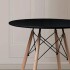 Mesa Comedor Eames Redonda Laqueada 100Cm Premium Calidad Negro 1