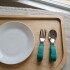 Set X2 Cubiertos Infantiles Marcus & Marcus Agarre Palma Verde 1
