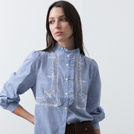 CAMISA SONO Blanco/Azul