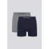 KIT COM 2 CUECAS BOXER AZUL/CINZA