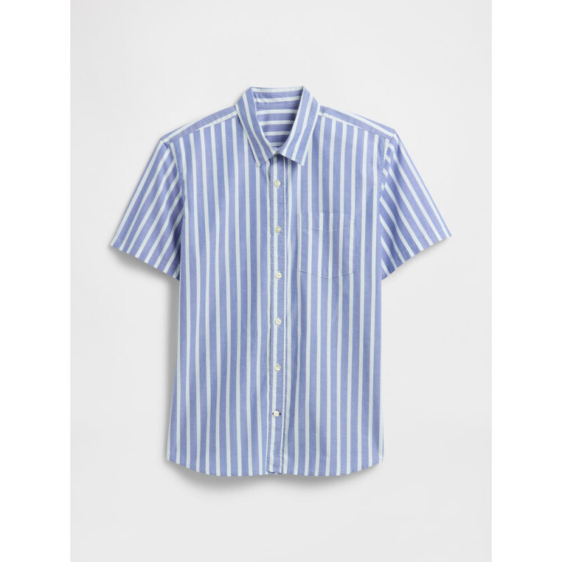 V-SS STANDARD POPLIN BLUE WHITE STRIPE