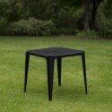 MESA DE JARDIN CUADRADA NEGRO 70X70CM MESA DE JARDIN CUADRADA NEGRO 70X70CM