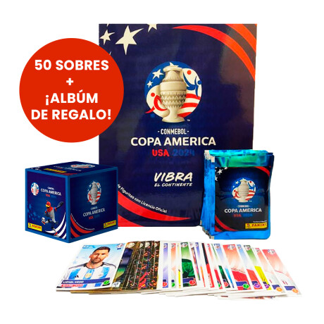 Pack Copa America 2024 50 Sobres de Figuritas + áLbum 001