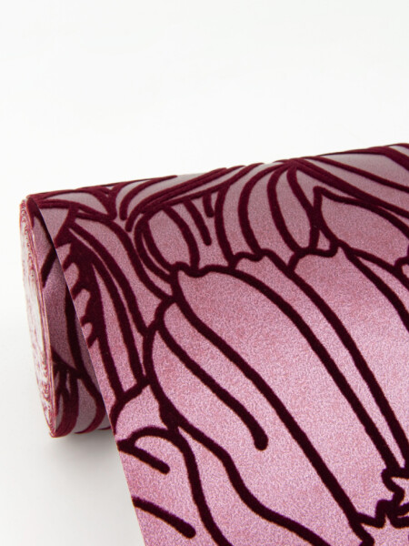 COLECCIÓN REVIVAL - SELWYN FLOCK BURGUNDY FLORAL - N/A