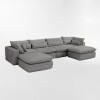 Sofá modular WELL GRIS - 4 CUERPOS