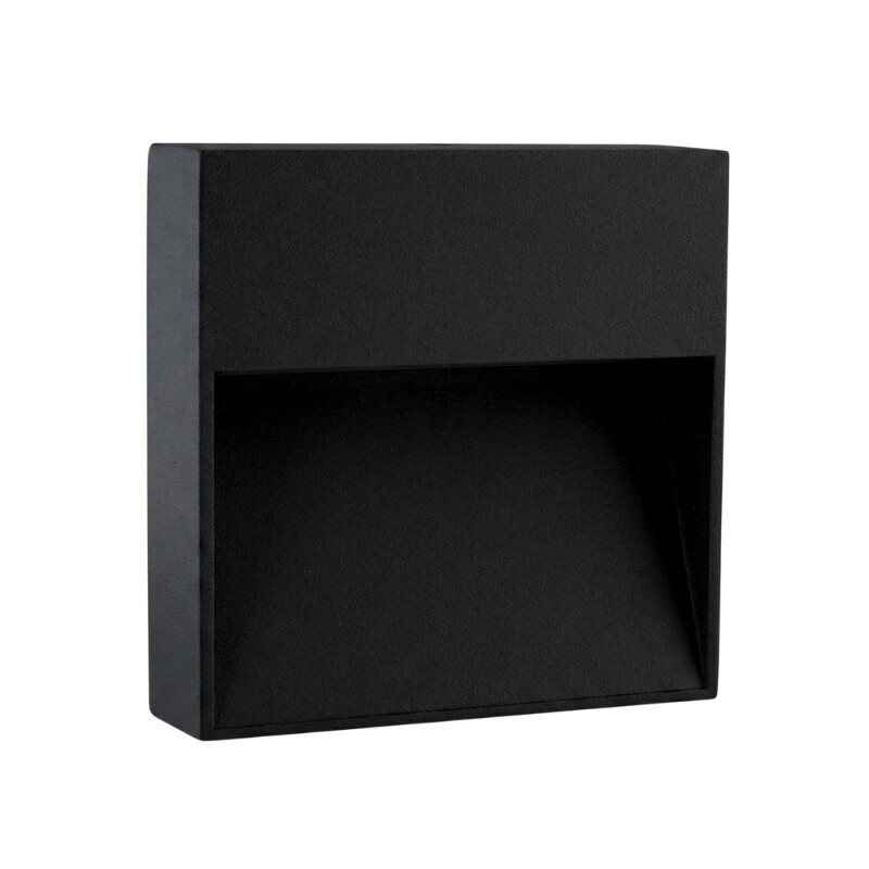 ARTEFACTO EXTERIOR DE PARED CUADRADO GALEANO 3W Luminaria de Exterior de Pared Cuadrado Galeano 3W Negro