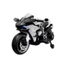 Moto a Batería Barry con ruedas luces música y usb Blanco