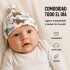 Set X3 Gorros para Bebé 100% Algodón con Nudo Celeste 1