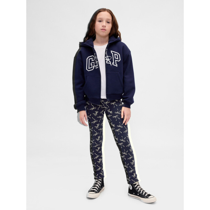 COZY LEGGINGS NAVY BOWS