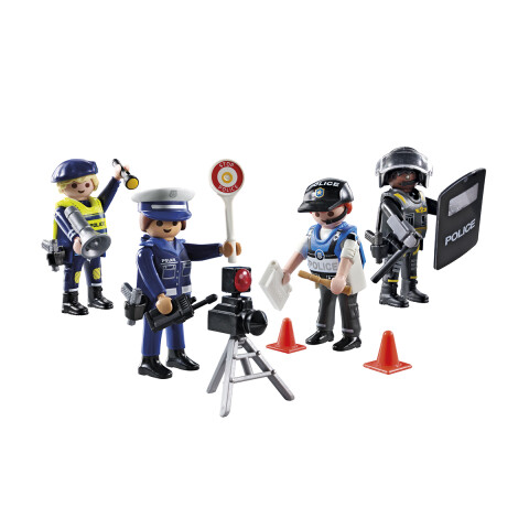 Set x 4 Figuras de Policías Playmobil 35 Piezas U