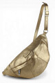 Riñonera Grande de Cuero Dorado