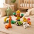 Juego Bloques Jungla Encastre Madera Animales Top Bright Naranja 1