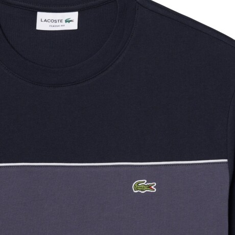 REMERA LACOSTE COLOUR-BLOCK COTTON Black Grey