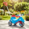 Triciclo Infantil 2 En 1 Calesita Azul Con Guía Y Reposapiés Triciclo Infantil 2 En 1 Calesita Azul Con Guía Y Reposapiés