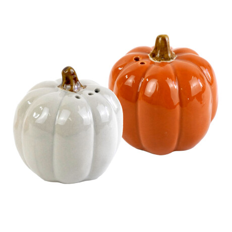SALERO Y PIMENTERO SET X2PCS CERAMICA CALABAZA CAJA PVC SALERO Y PIMENTERO SET X2PCS CERAMICA CALABAZA CAJA PVC