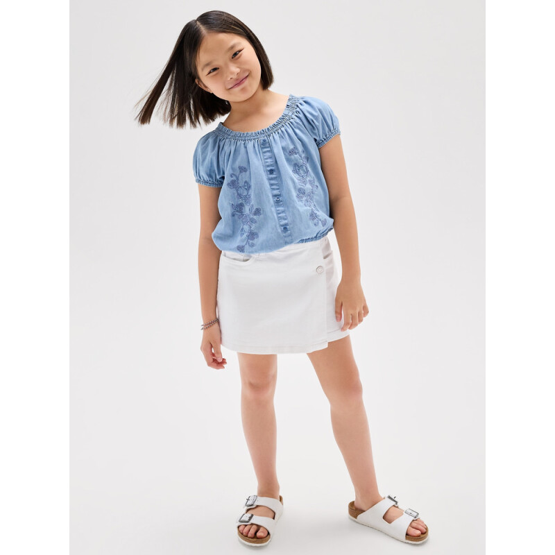 V-DENIM SKORT NEW OFF WHITE