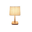 Lámpara portátil madera y tela blanca Lámpara portátil madera y tela blanca