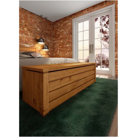 PIE DE CAMA MADERA NATURAL-BEIGE BAUL FRESNO