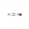 Anillo Cuadrado-Plata rodinada-Piedra Rubi-AN2021 conpiedra