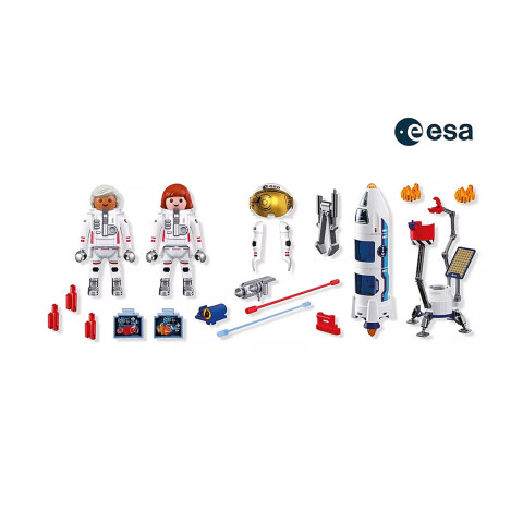 Dos Astronautas con Cohete Espacial Playmobil 71 Piezas U