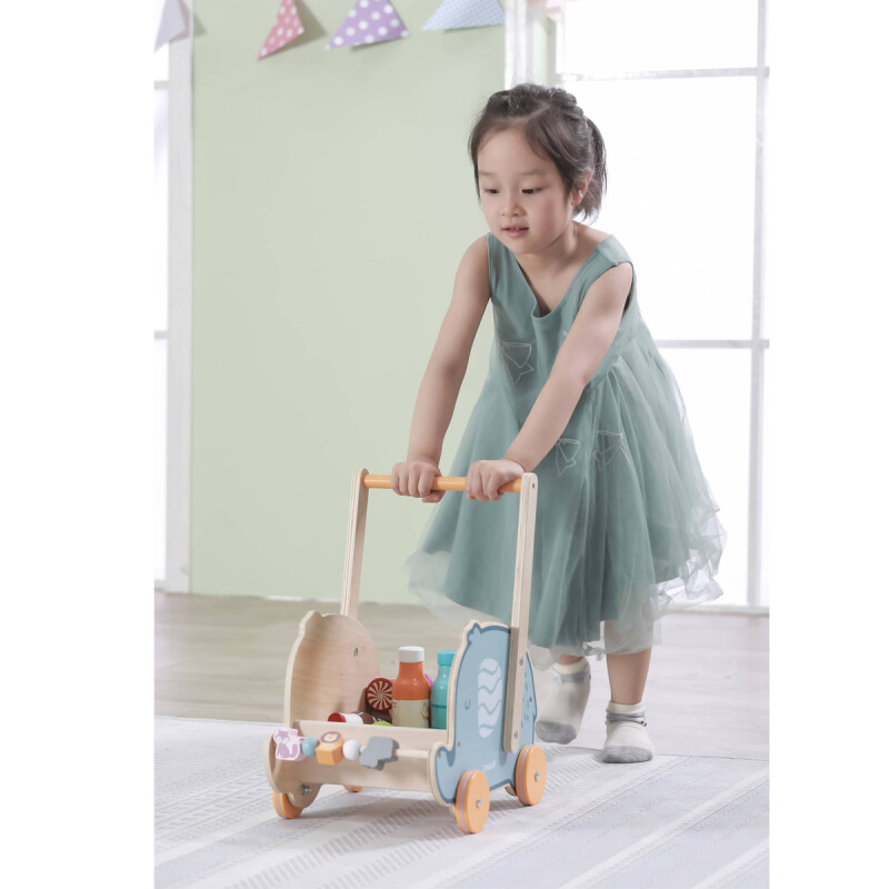 Caminador Madera Carrito Elefante Bebe Polar B Caminador Madera Carrito Elefante Bebe Polar B