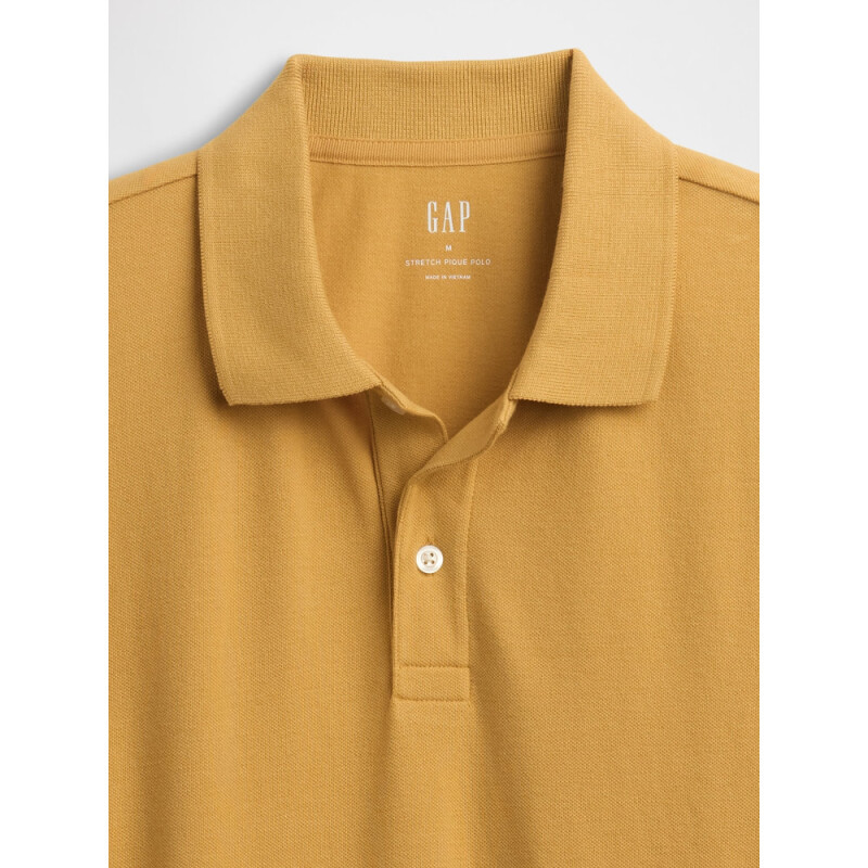 V-STRETCH PIQUE POLO - SOLID HONEY IM HOME