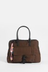 Briefcase con llavero marrón