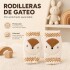 Rodilleras Gateo Bebé X2 Acolchadas Antigolpes C/ Diseños Amarillo