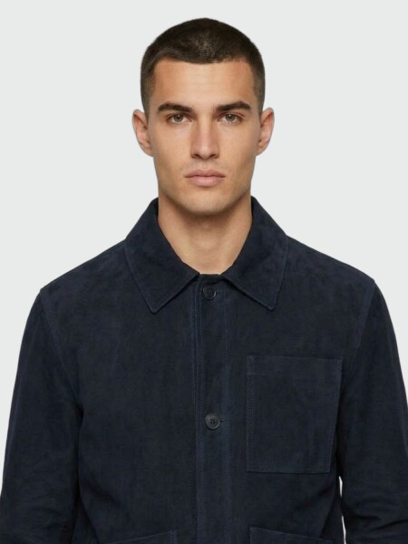BOSS - Chaqueta Nappalan Azul Oscuro