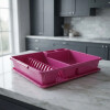 Escurridor Eco De Platos Vasos Cubiertos 45 X 38 Cm ROSA