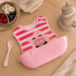 Set Baberos Bebé Impermeables Con Recolector Desmontable Rosa 1