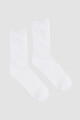 Medias de algodón lisa con sujecion suave en puño Blanco