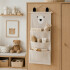 Organizador Colgante Osito Con 3 Bolsillos Para Bebé 60x20cm Blanco