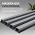 Pack x10 Wpc Simil Madera Wall Panel Lambrin 2.90x16.7 Gris negro 1