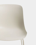 Silla Altea beige y patas de acero con acabado beige