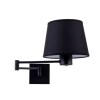 APLIQUE CON BRAZO DOBLE Y PANTALLA CONICA 1L E27 NEGRO APLIQUE CON BRAZO DOBLE Y PANTALLA CONICA 1L E27 NEGRO
