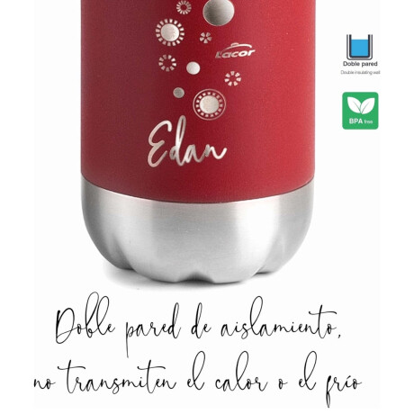 Botella acero inoxidable Roja Edan 500 ml Botella acero inoxidable Roja Edan 500 ml