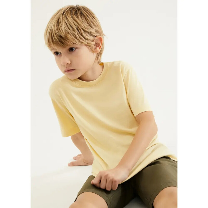 CAMISETA MM MASC AMARELO CLARO