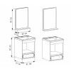 Mueble de baño suspendido Trevo Blanco 41 cm con espejo Mueble De Baño Suspendido Trevo Blanco 41 Cm Con Espejo