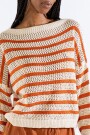 MILA STRIPED SWEATER Cream