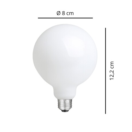 LAMPARA LED G80 GLASS 4 NIEVELES 8W Lámpara LED G80 Glass 4 niveles Dimerizable 8W 2700K