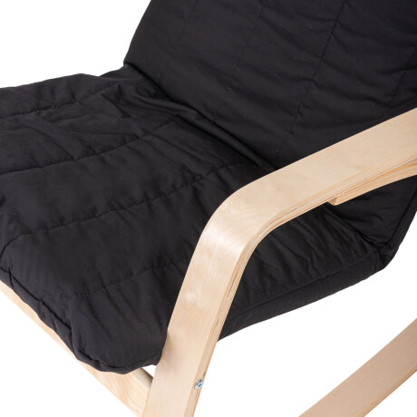 SILLA SILLÓN FLEX TELA-Y-MADERA NEGRO ROCKING
