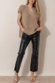 Pantalón de cuero Negro
