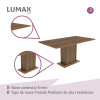 Juego de comedor con tablero de madera y 6 sillas sintéticas rústicas Juego de comedor con tablero de madera y 6 sillas sintéticas rústicas